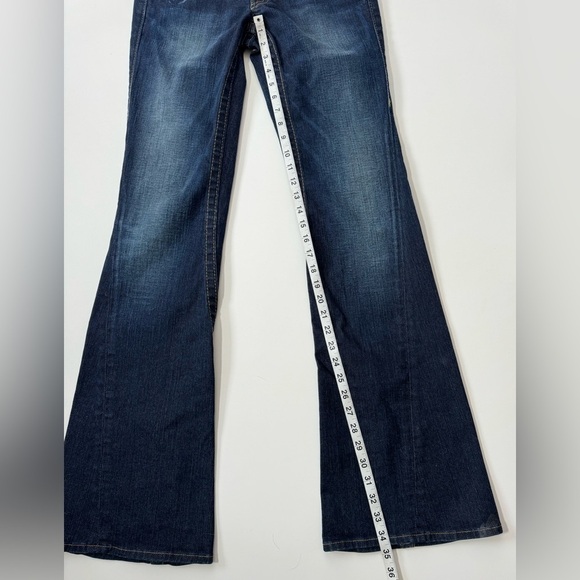 True Religion Y2K Joey Twist Seam Yellow Button Jeans *Excellent Size 27/4 - Picture 11 of 16